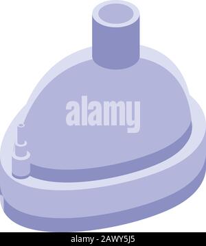 Anesthesia mask icon, isometric style Stock Vector