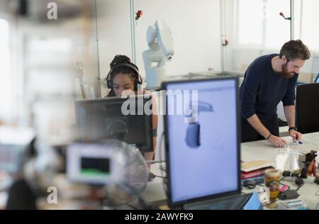 Engineers working in office Stock Photo