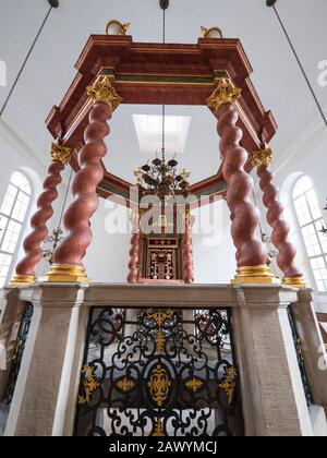 Synagoge innen, Ansbach, Mittelfranken, Franken, Bayern, Deutschland | Synagogue, Ansbach, Franconia, Bavaria, Germany Stock Photo