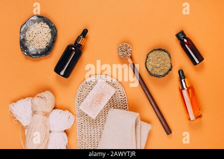 Different types of uses for hemp. Stock Photo