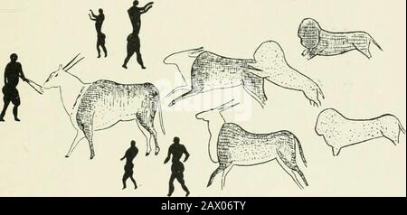An introduction to the study of prehistoric art . ig. 156). The;human body On the subject of tlie Evolution of Mural Decoration, consultLa Cuverne dAltamira, par Cartailliac et Breuil (1906), chap. vi. ; LaCaverne de Font dc Gaume, par Capitan, Breuil, et Peyrony (1910), chap.IX. ; Les Cavernes de la Kc^ione Caiitabriqjie, par Alcalde del Rio, Breuil,et Sierra (1912), chap. xiv.; Congres Internationale dAntliropologie,Monaco (1906), pp. 367-86. MURAL DECORATION OF CAVES 127 is also portrayed, sometimes in relation to animals so asto form a picture, the nearest approach to which in Pala^o-llthi