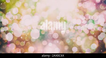 Magic Background With Color Festive background with natural bokeh and bright golden lights. Vintage Magic background Stock Photo