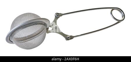new tea strainer on a white isolated background Stock Photo