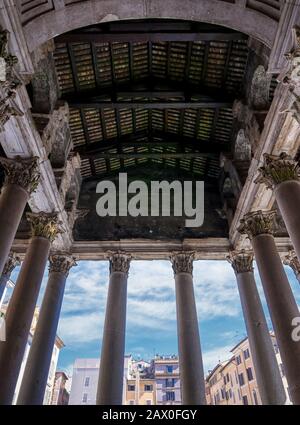 Rome, Italy - June 1, 2019 - The interior of the Pantheon located in Rome, Italy. Stock Photo