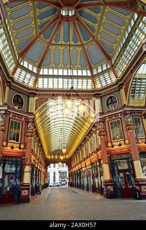 London, United Kingdom - January 17th 2016: Shopping Arcade on Tower Hill district