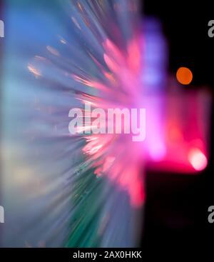 Violet and Blue Abstract Image - plastic foil Stock Photo