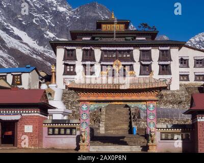 Tengboche Monastery, the largest and most important monastery on the way to Everest Base Camp, Khumbu Region, Nepal. Stock Photo