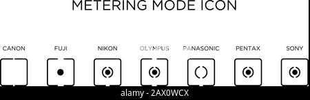 Metering mode icon by manufacture vector Stock Vector