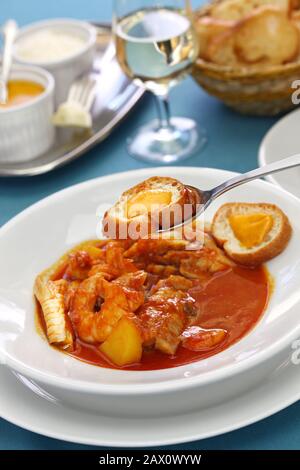 bouillabaisse, soupe de poisson, french marseille fish soup Stock Photo