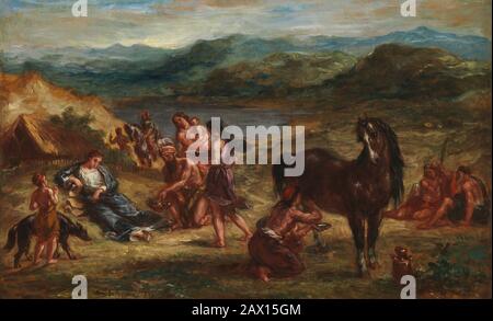 Ovid among the Scythians, 1862. Stock Photo