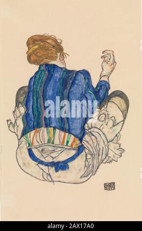 Seated Woman, Back View, 1917. Stock Photo