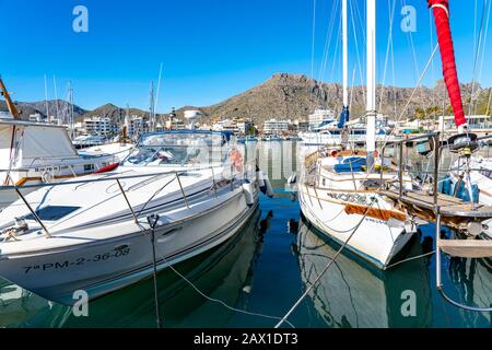 Port de Polena, port, northwest of, Mallorca, Spain, Stock Photo