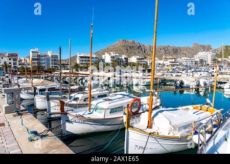 Port de Polena, port, northwest of, Mallorca, Spain, Stock Photo