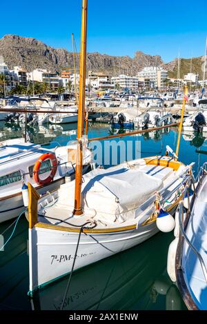 Port de Polena, port, northwest of, Mallorca, Spain, Stock Photo