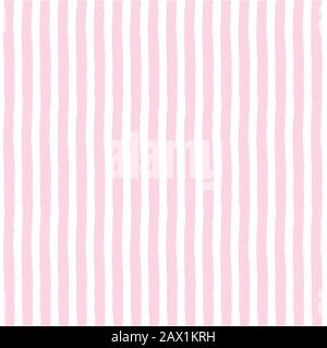 Stripes pattern design with Valentine  colors - funny  drawing seamless pattern with pink, rose colors white background. Lettering poster or t-shirt t Stock Vector