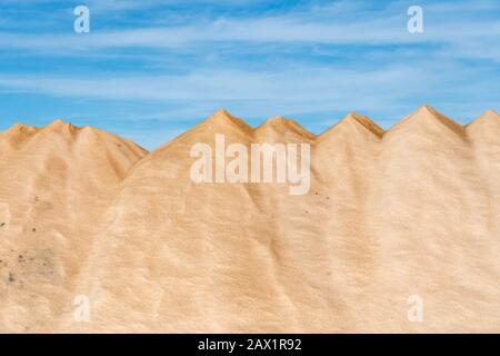 The salt works of d'es Trenc, near Campos, Mallorca, Spain, Stock Photo