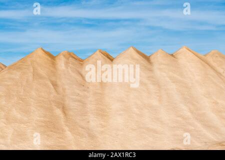 The salt works of d'es Trenc, near Campos, Mallorca, Spain, Stock Photo