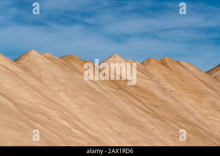 The salt works of d'es Trenc, near Campos, Mallorca, Spain, Stock Photo