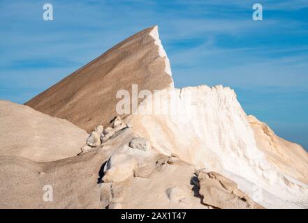 The salt works of d'es Trenc, near Campos, Mallorca, Spain, Stock Photo