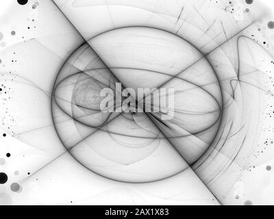 Dark energy burst with spherical force field with perpendicular rays black and white effect, computer generated abstract intensity map, 3D rendering Stock Photo