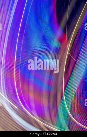 Abstract background created using a long exposure time and multicolored light sources Stock Photo