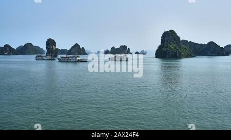 Scenic View Of Sea Against Clear Sky Stock Photo