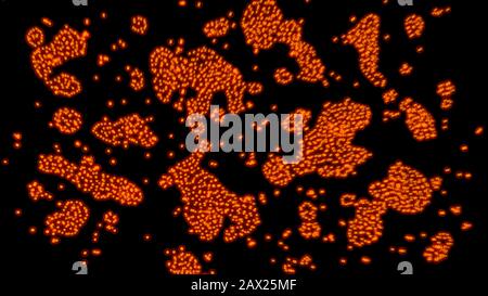 Microbes, atoms , cells coagulating , crystallize, reproducing ...