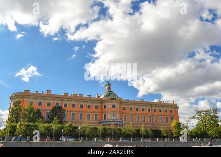 St. Michael's Castle also called the Mikhailovsky Castle or Engineers' Castle is a former royal residence in the centre of Saint Petersburg Russia Stock Photo