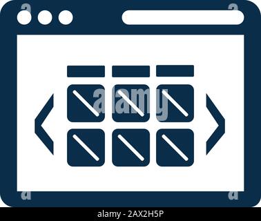 Creative element design from stock market icons collection. Pixel perfect Browser, homepage, web page layout icon for commercial, print media, web or Stock Vector