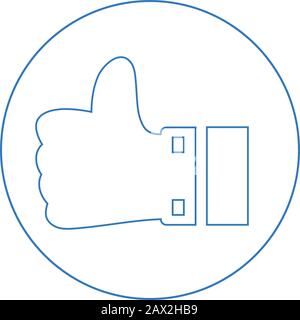 Creative element design from stock market icons collection. Pixel perfect Like icon, Favorite, hand like sticker for commercial, print media, web or a Stock Vector