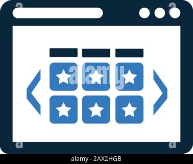 Creative element design from stock market icons collection. Pixel perfect Browser, homepage, web page layout icon for commercial, print media, web or Stock Vector