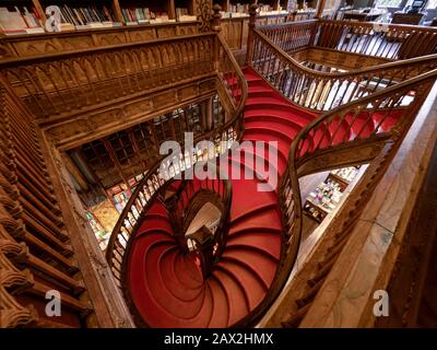 Wooden Stairs in Fábrica e Armazem das Carmelitas, Porto, Portugal, Europe  Stock Photo - Alamy