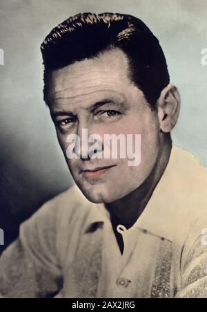 1955 ca , USA : The  celebrated movie actor  WILLIAM HOLDEN ( 1918 – 1981 ) - CINEMA - ATTORE CINEMATOGRAFICO - grease - brillantina  -  --- Archivio GBB Stock Photo