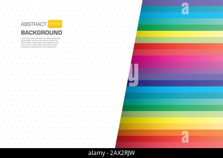 Geometric colorful line paper cut background design Stock Vector