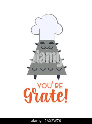 Punny cute friendship greeting card template Stock Vector