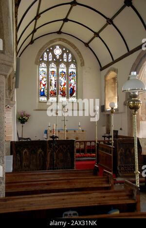 Interior of St Pancras chursh, Widecombe in the Moor, Devon, England Stock Photo