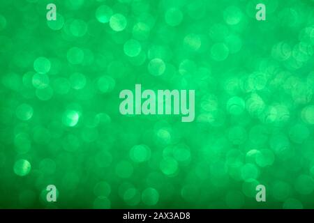 Abstract shiny circular green bokeh background. Spring Stock Photo