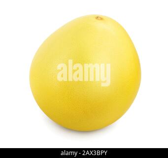 Whole pomelo isolated on white background closeup Stock Photo