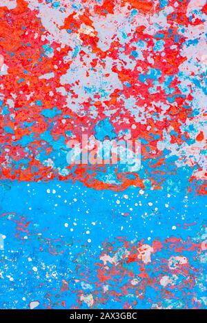 Texture of cracked rough wood surface painted Stock Photo