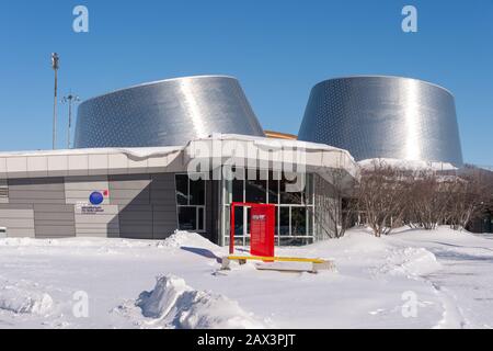 Montreal, CA - 8 February 2020: Montreal Rio Tinto Alcan Planetarium in winter Stock Photo