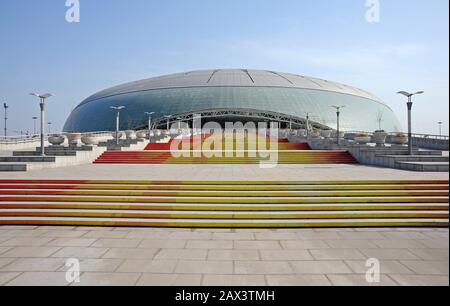 Tianjin Olympic Centre stadium (hosted football heats), Tianjin, China Stock Photo