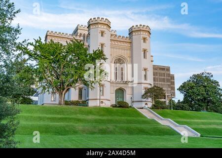 Old Louisiana State Capitol Building in Baton Rouge Stock Photo