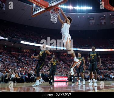 Texas, USA. 10th Feb, 2020. Jericho Sims #20 of the Texas Longhorns in action vs the Baylor Bears at the Frank Erwin Center in Austin Texas. Baylor beats Texas 52-45.Robert Backman/Cal Sport Media. Credit: csm/Alamy Live News Stock Photo