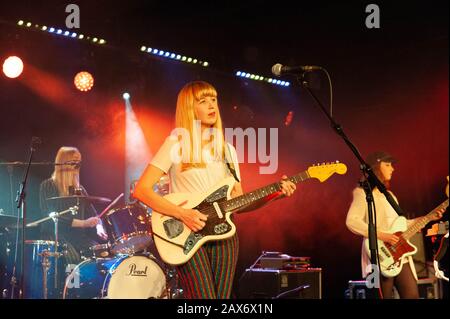 Bognor Regis, UK. 13 January, 2019. Yassassin perform at Rockaway Beach Festival. © Ken Harrison Stock Photo