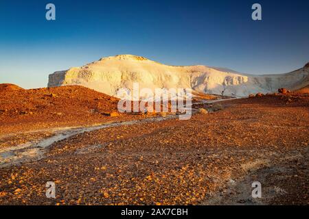 The Breakaways range at sunset, close to Coober Pedy, South Australia. Stock Photo