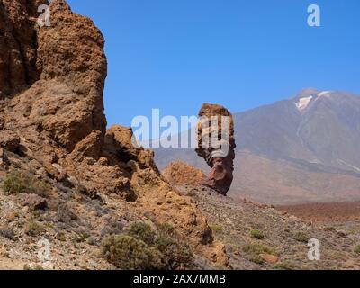 The Roque Cinchado in Teide National park Tenerife Canary Islands Spain Stock Photo