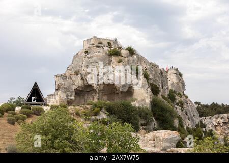 The Citadel also known as the Ville Morte in Les Baux de Provence, Bouches-du-Rhone, Provence, France. Stock Photo