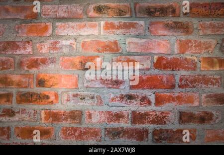 Red brick wall. Nice vintage textured background. Stock Photo