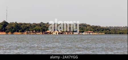 Tendaba Camp across the River Gambia, Gambia. Stock Photo