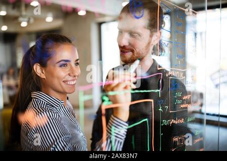 Technology software business office programming people concept Stock Photo